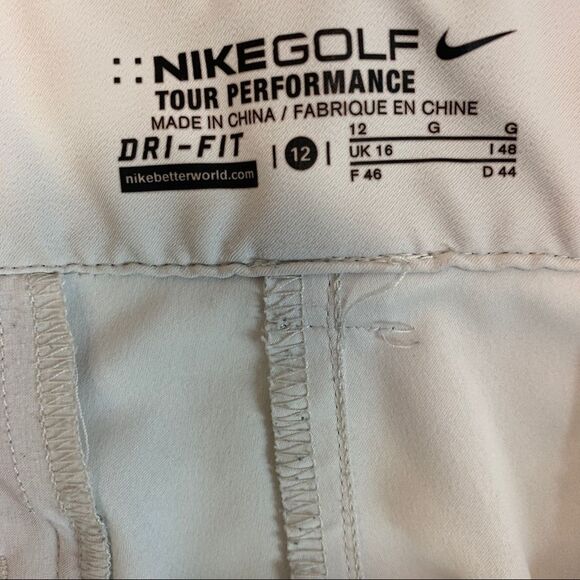 NIKE Golf beige capris Sz 12 - Picture 6 of 12